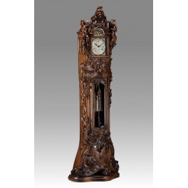 Art.513/1 Grandfather clock handcurved with 2 Angels