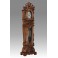 512/1 Grandfather clock in baroque style, in solid hand-curved wood , walnut