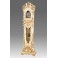 512/2 Grandfather clock in baroque style, in solid hand-curved wood, white lakered with gold hand-decorations