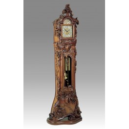 Art.514/1 Grandfather clock handcurved with 2 Angels