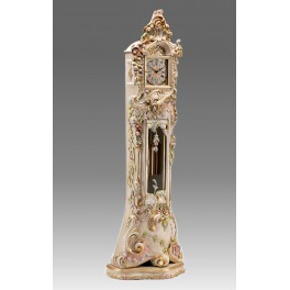 Art.514/2 Grandfather clock handcurved with 2 Angels