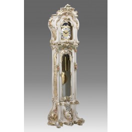 507/2 Grandfather clock hand-curving wood, lakered and decorated