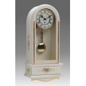 425/3Wall clock lacquered white with gold leaf and decoration